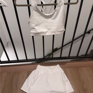 Year of Ours Cream Bea & Skirt Set SMALL